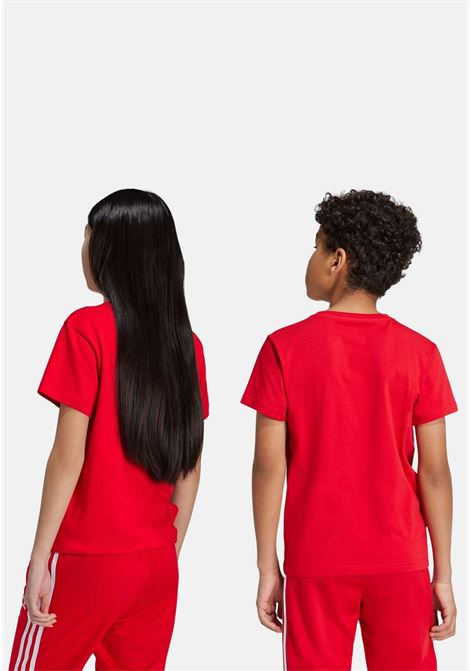 T-shirt a manica corta TREFOIL rossa per bambino e bambina ADIDAS ORIGINALS | IY7423.